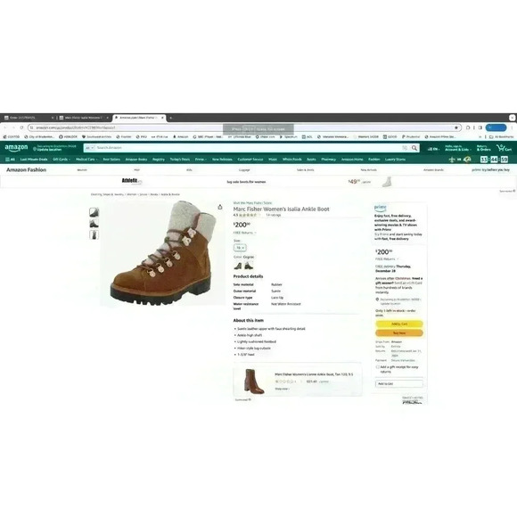 Marc Fisher Women's Isalia Ankle Boot BRAND NEW (Save $90.00) - Picture 4 of 9